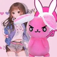 50cm overwatches dva rabbit plush toys cartoon game the last bastion ow ganymede soft stuffed animals pillow doll for kids gifts