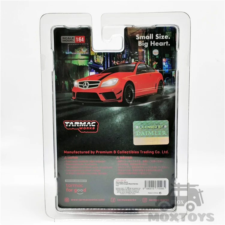 

Tarmac Works 1:64 C63 AMG Coupe Black Series Red Diecast Model Car