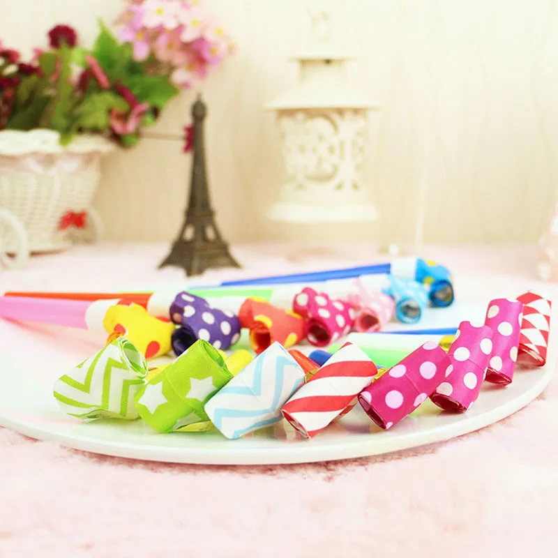 

25Pcs Party Noice Maker Toys Kid Birthday Party Favors Decoration Supplies Small Party Horn Toys Whistle Blowing Dragon 2021