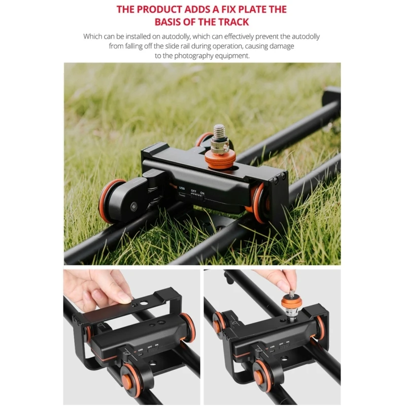 

YLG0119A 60cm Splicing Slide Rail Track + Trolley Rail Buckle for SLR Cameras / Video Cameras