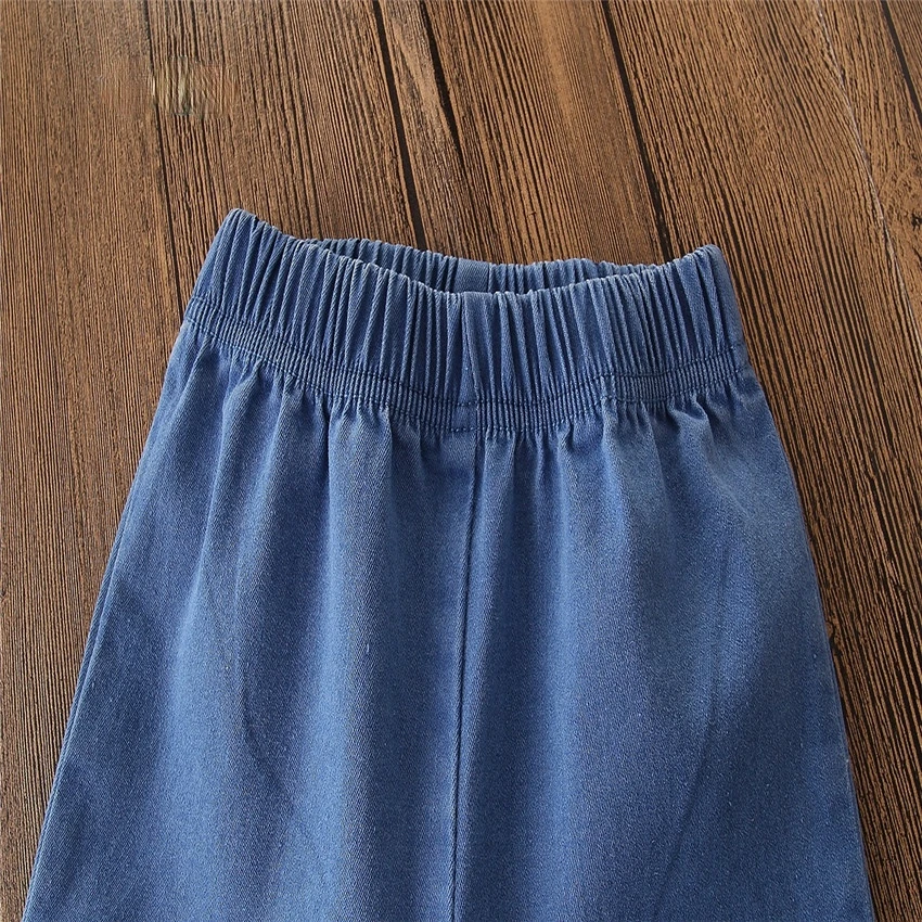 Джинсы-клеш детские с леопардовым принтом в винтажном стиле | Детская одежда и