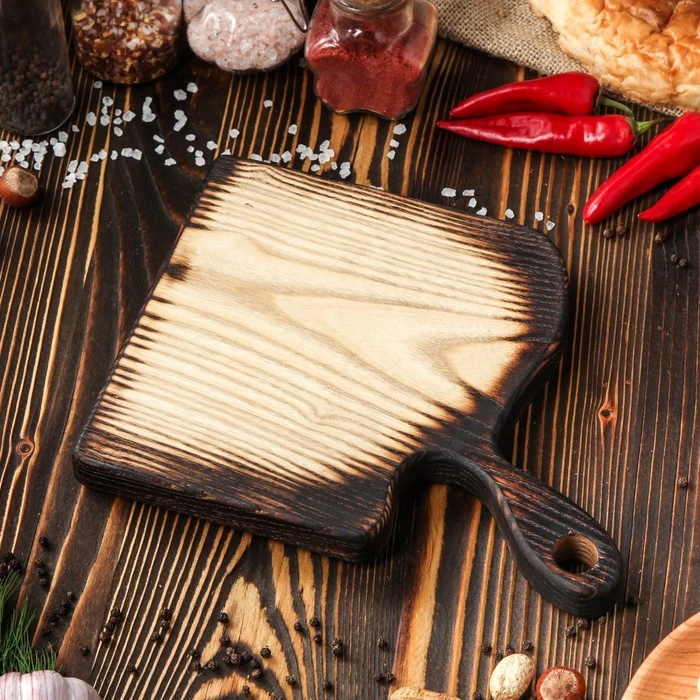 Доска разделочная для подачи &quotКвадрат&quot 25х20 см массив ясеня|Измельчающие