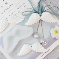 resin mold silicone wing fashion pendant mold diy resin art supplies for jewelry