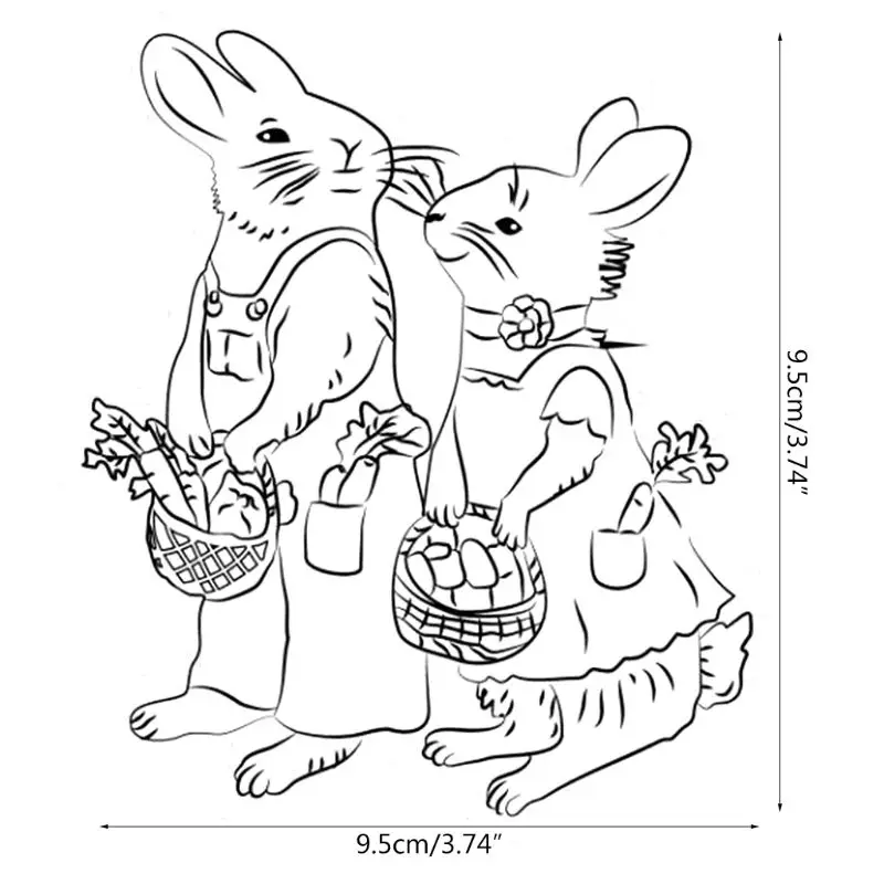 Кролик Силиконовый Прозрачный чехол печать штамп DIY Скрапбукинг рельефная