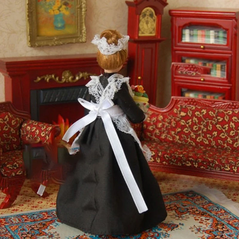 1:12 Miniature Multi-theme Mini Victorian Doll Model Green Lady/ Housemaid / the Bride And The Bridegroom Dollhouse Decoration | Игрушки и