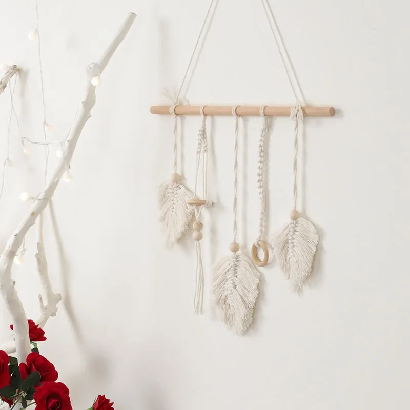 

2021 Handmade Woven Macrame Wall Hanging Tapestry Wall Decor Boho Chic Bohemian Woven Home Decor NEW