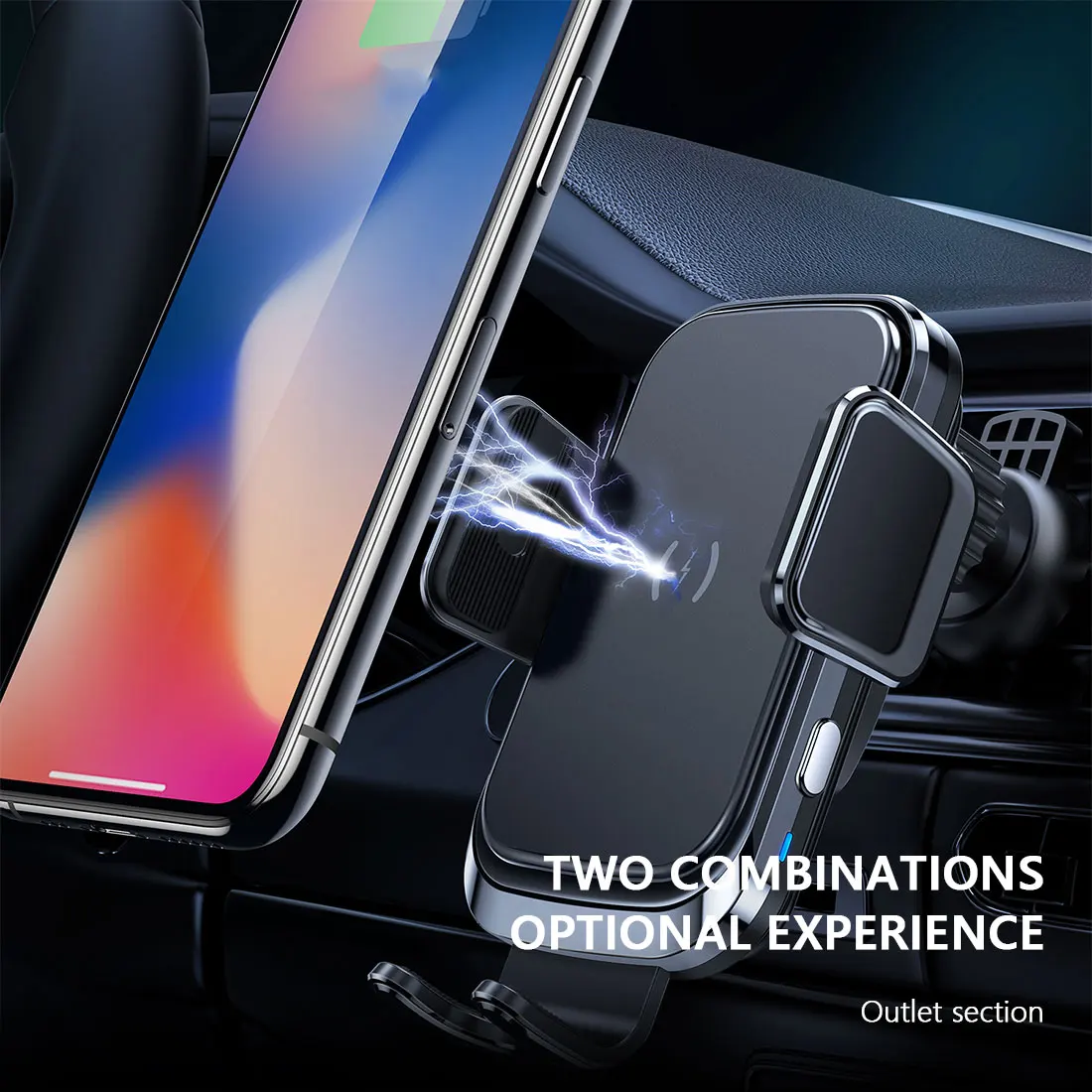 15 Вт Qi быстрой зарядки Автомобильный держатель для телефона на магните