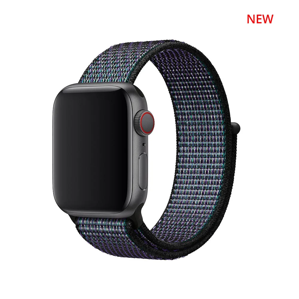 Hyper Grape Нейлоновый спортивный ремешок для Apple Watch серии 5 4 3 44 мм 40 мм ремешок для часов браслет для iwatch 4 44 мм 42 мм 38 мм 3 2 Hyper - Цвет ремешка: Hyper Grape