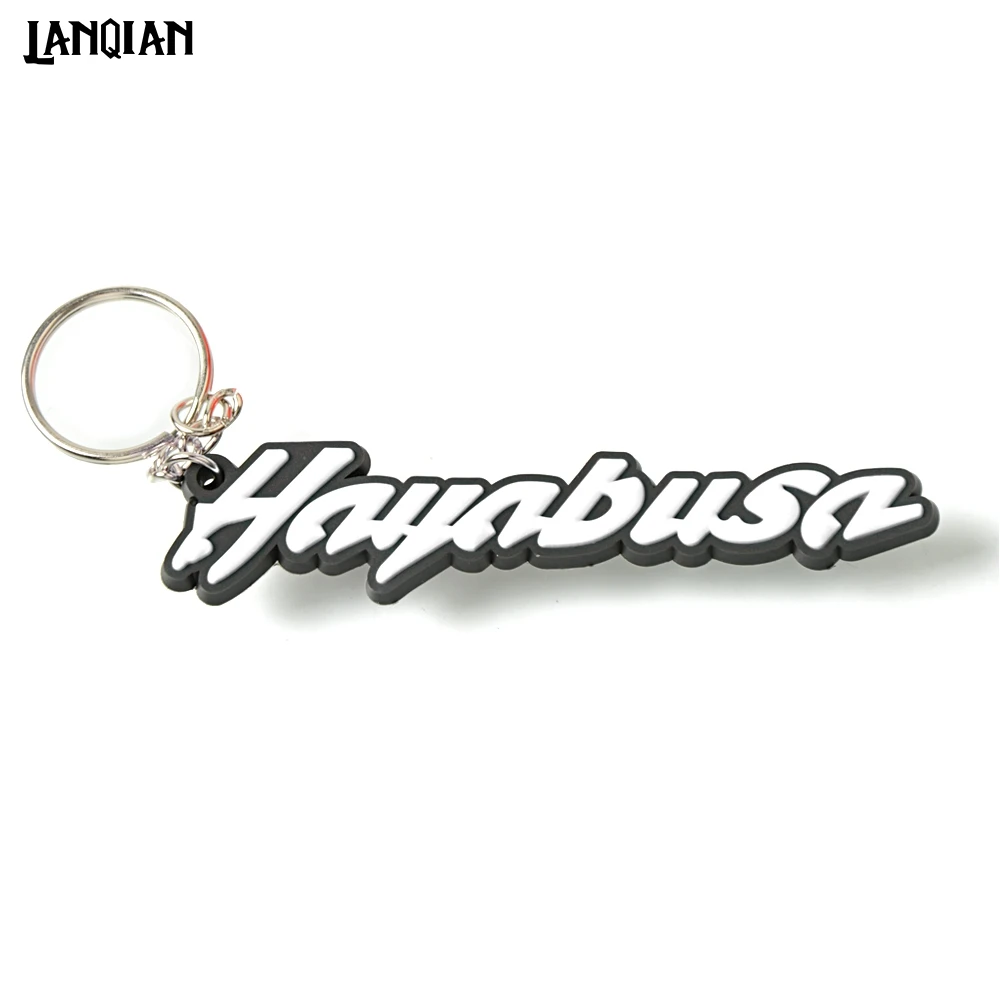 keychain C White Ключи от мотоцикла Embryo неразрезанный брелок мотоцикл креативный брелок Мягкая резиновая цепь для suzuki GSXR1300 hayabusa GSX1300R - Цвет: keychain C White
