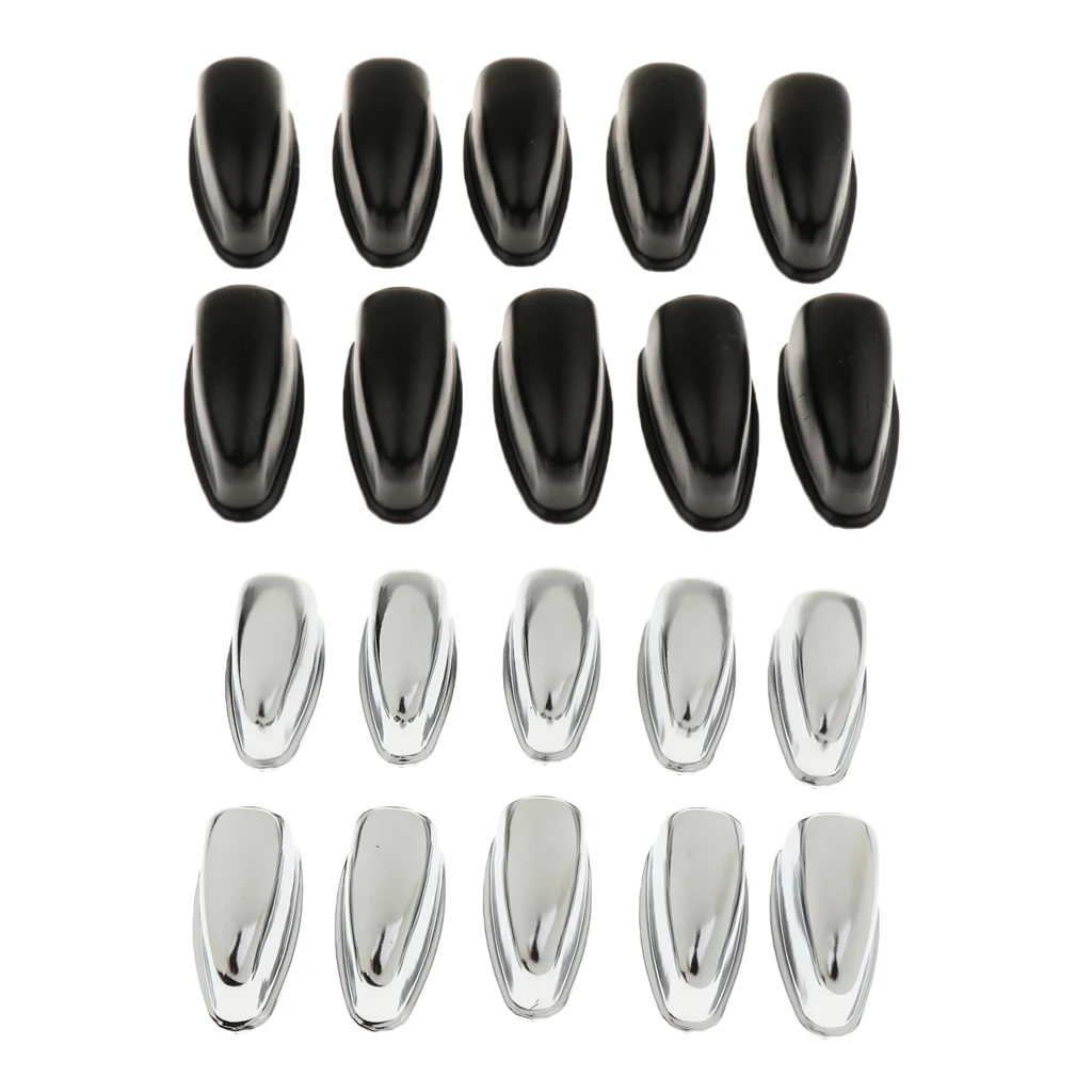 

10pcs Snare Drum Lugs Bass Drum Hooks for Precussion Parts Silver/Black