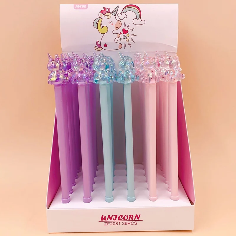 

1Pcs Novelty Crystal Gel Pens Cute Unicorn Pens Kawaii Neutral Pens For Kids Gifts School Office Supplies Korean Stationery