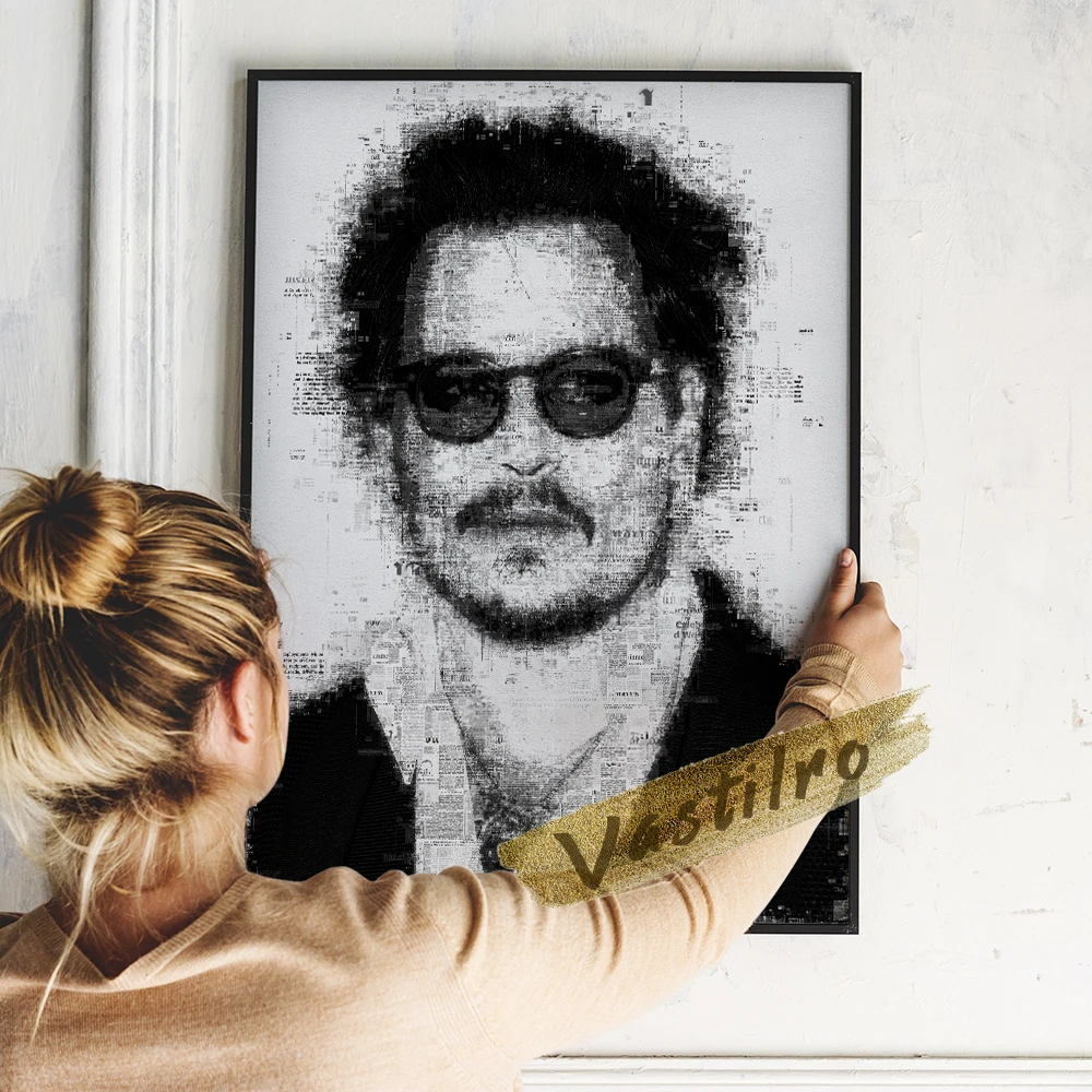 

Johnny Depp Teleplay Actor Wall Art Retro Poster Movie Star Canvas Painting Fans Gift Famous Musician Wall Picture Home Decor