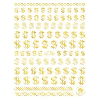 art tips money wealthy rich style 3d nail decals dollar sign nail sticker manicure accessories diy nail art decorations