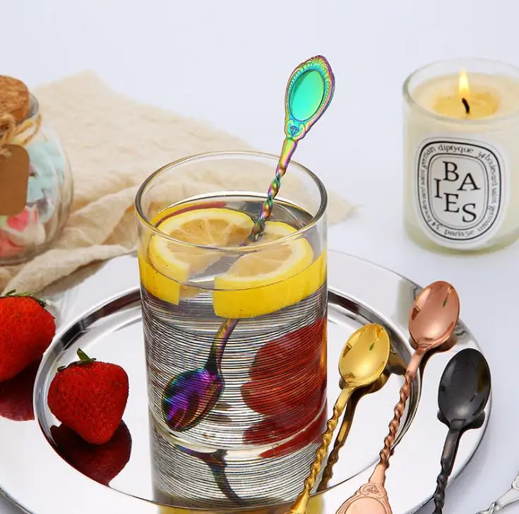 値段 クリエイティブスパイラルロングハンドルバー攪拌スプーン 304 ステンレス鋼混合カクテルスプーンバーテンダーバーツール送料無料 SN2260