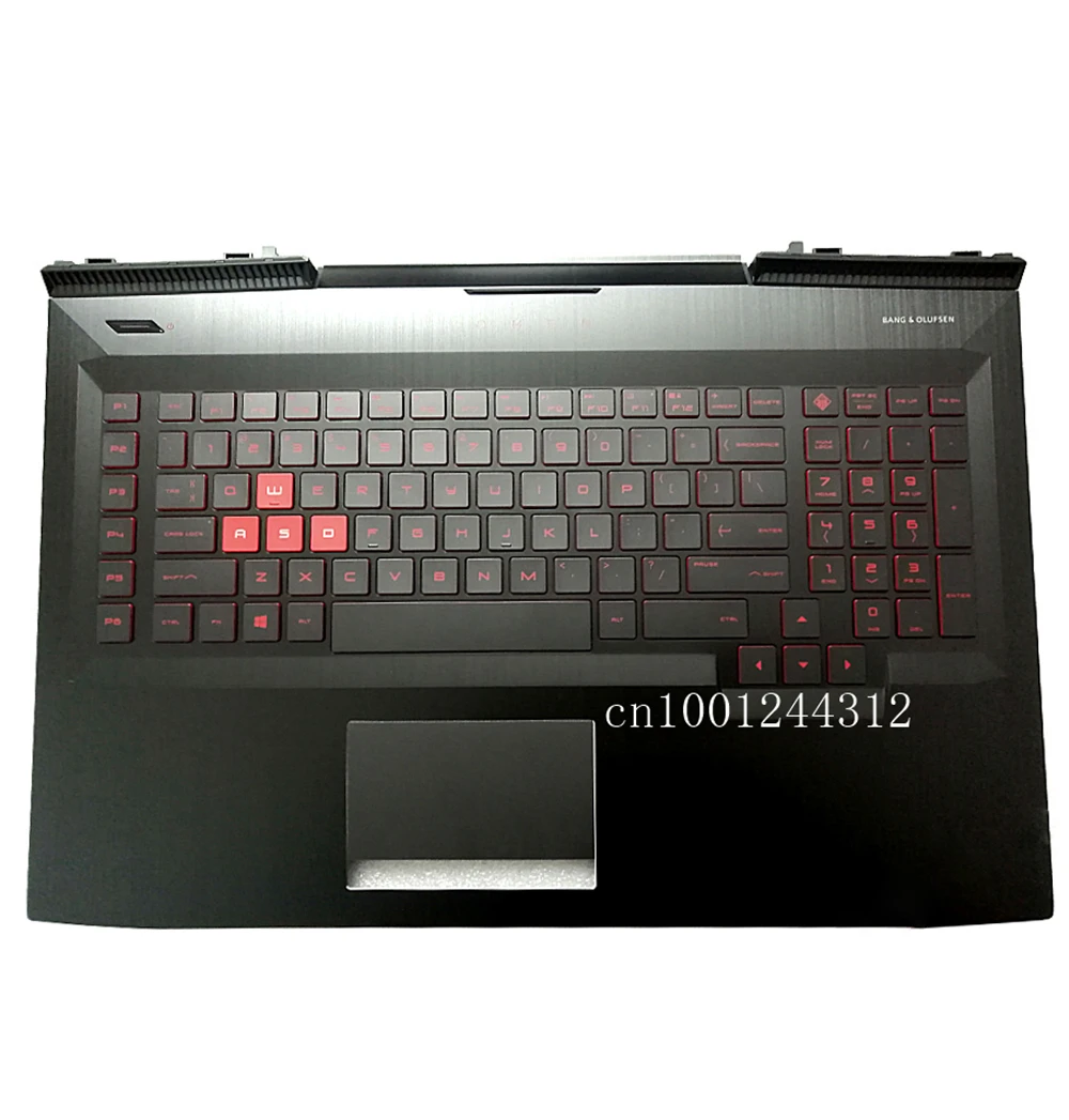 

New For OMEN 17-AN 17T-AN Palmrest Upper Case Keyboard Bezel Cover Red keycap US /Optical drive Versions 931689-001