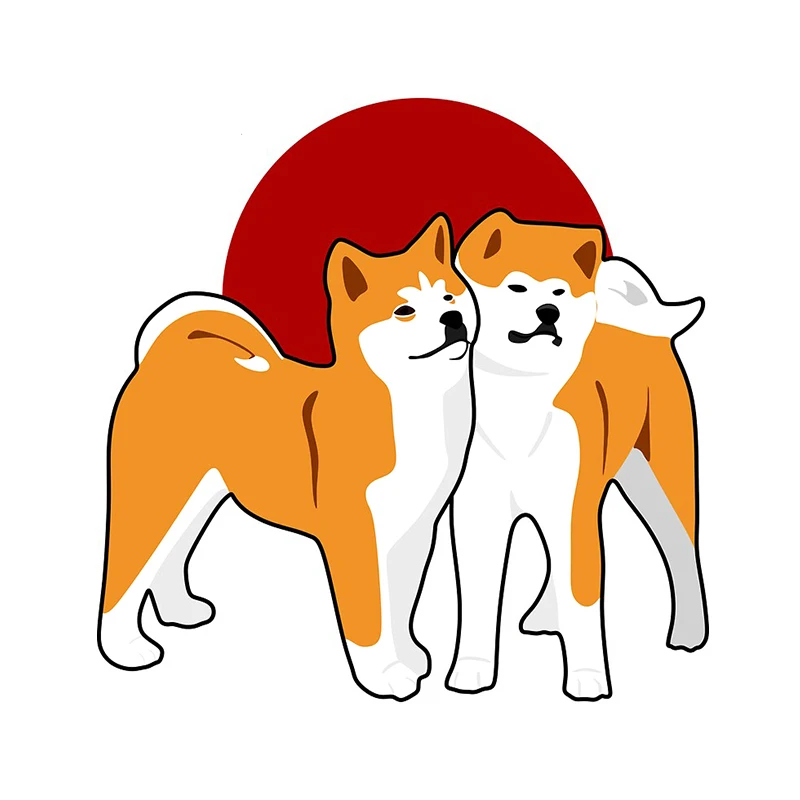 

Motor Bike Body Helmet Decorate Stickers Akita Inu pet dog Funny Car Window Decal Graphics