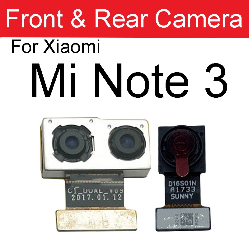 Маленькая и большая фронтальная задняя камера для Xiaomi Mi Note 2 3 Note2 Note3 2015 основная