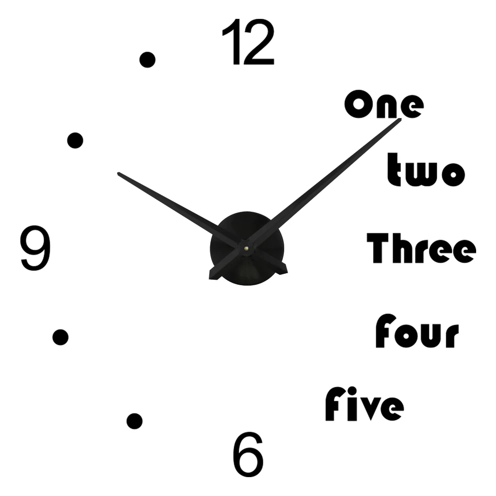 3D DIY большие настенные часы современные для домашнего декора роскошный дизайн