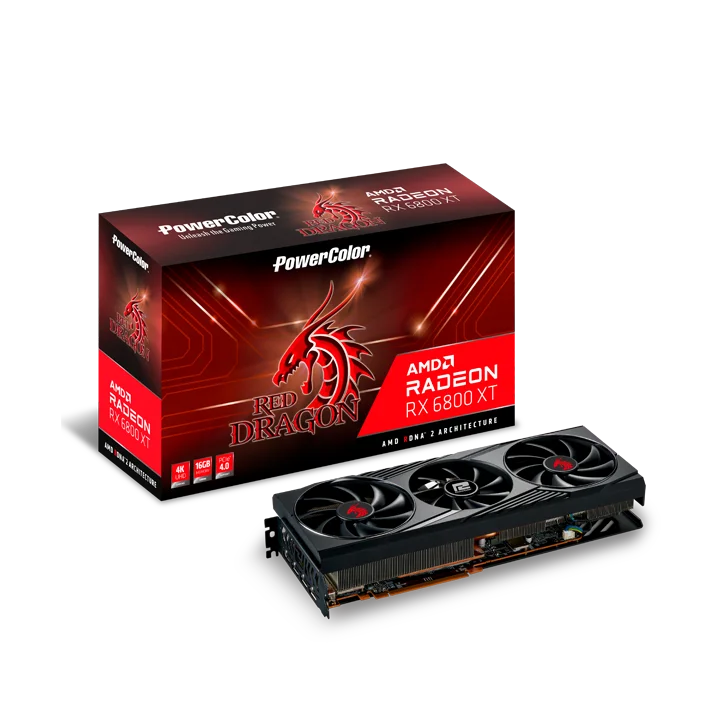

Игровая Видеокарта PowerColor RX 6800XT Red Dragon 16GBD6-3DHROC, AMD RX6800 XT