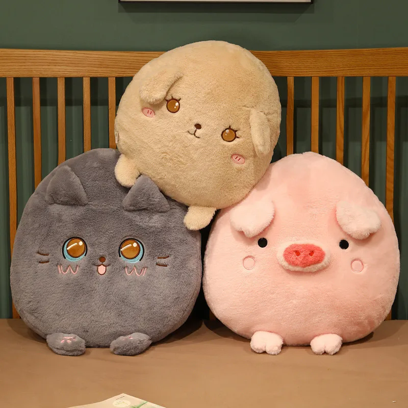 

A cute animal design plush toy soft cat/pig/rabbit pattern pillow Toy Stuffed Birthday Gift for kids padded cushion