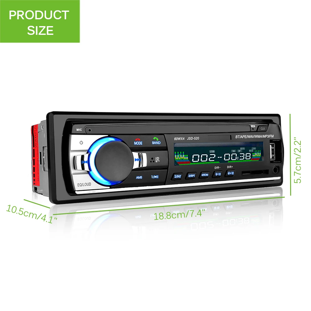 Автомагнитола TIOODRE с Bluetooth стереозвук FM mp3-плеер 12 в пост. Тока USB MP3 MMC WMA FLAC