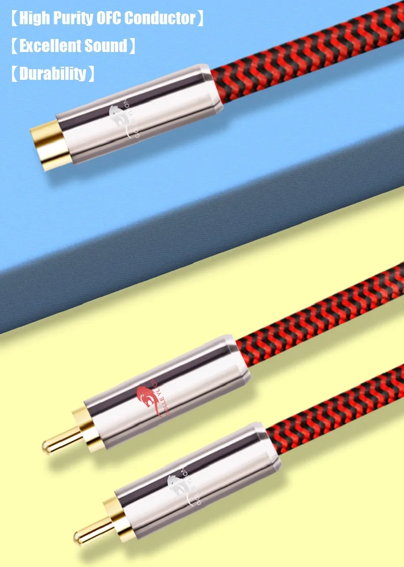 Удлинительный кабель RCA Мама-папа для усилителя сабвуфера динамика DVD ТВ стерео