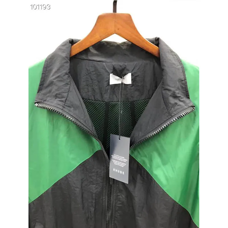 19SS куртка ревеня с принтом логотипа черные/зеленые куртки уличные мужские