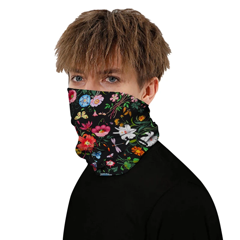 Модный женский и мужской шарф с цифровым принтом для езды на велосипеде открытом