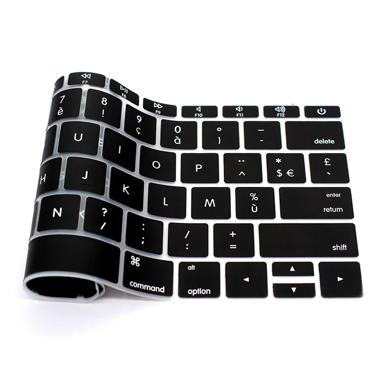 Мягкий силиконовый чехол для клавиатуры HRH французский США Macbook New Pro 13 дюймов A1708