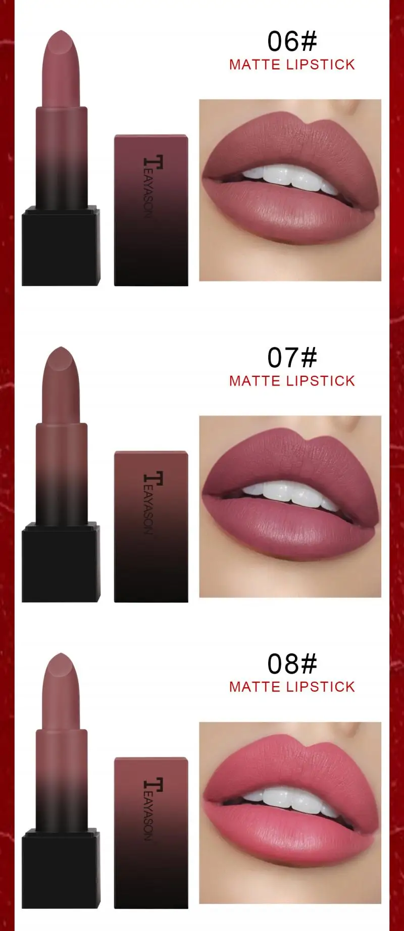 Прямая поставка 12 цветов нюдовая матовая бархатная Глянцевая губная помада