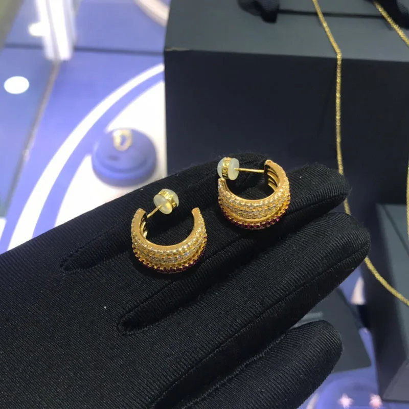 UMGODLY Copper Yellow Gold Color Multi Hoop Circles Adjustable Necklace with White &amp Burgundy Red Zirconia CZ Women Jewelry | Украшения