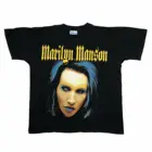 Редкая винтажная черная футболка Мэрилин Мэнсон Мужская большая turboгаджет 90's Rock