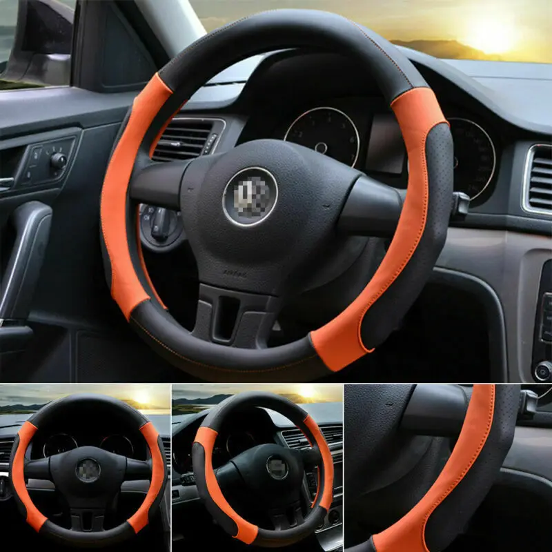 Чехол для руля Glcc 38 см спортивный дышащий нескользящий чехол белый красный M