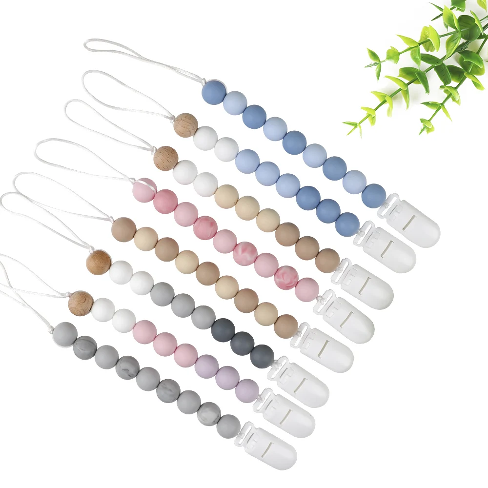 8pc pacifier clips 3 шт./компл. детский Прорезыватель для зубов силиконовые грызунки Соска-подвеска, животные из мультфильмов, изображение крошечные стержень уход за зубами сенсорные Силиконовое зубное кольцо - Цвет: 8pc pacifier clips
