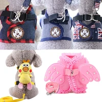 new dog hand holding rope denim chest wings strap pet dog rope supplies teddy cat four seasons available harness