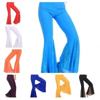 wholesale belly dance clothes mesh belly dance trousers girls sexy split belly dance pants women belly dance trousers