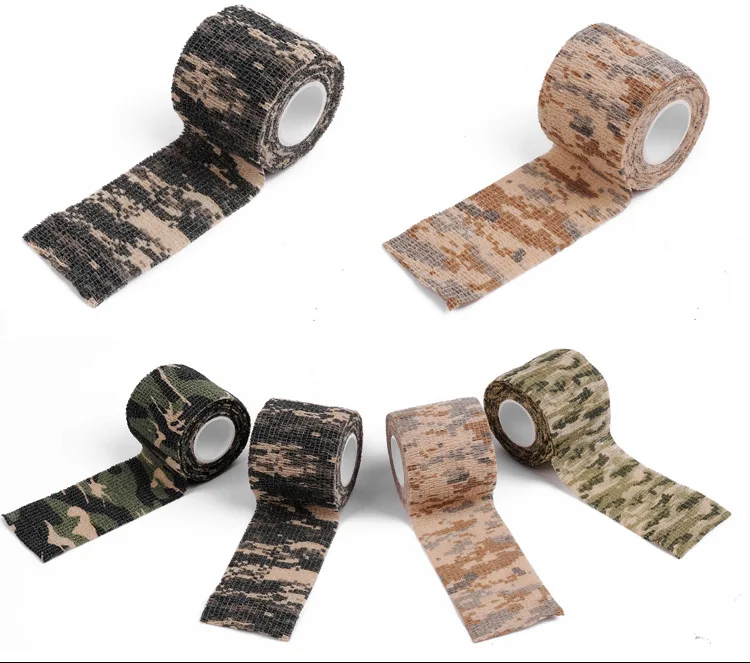 5Pcs Camouflage Wrap Tape Bandage Waterproof Outdoor Hunting Camping Stealth Camo Military Airsoft Paintball Stretch | Спорт и