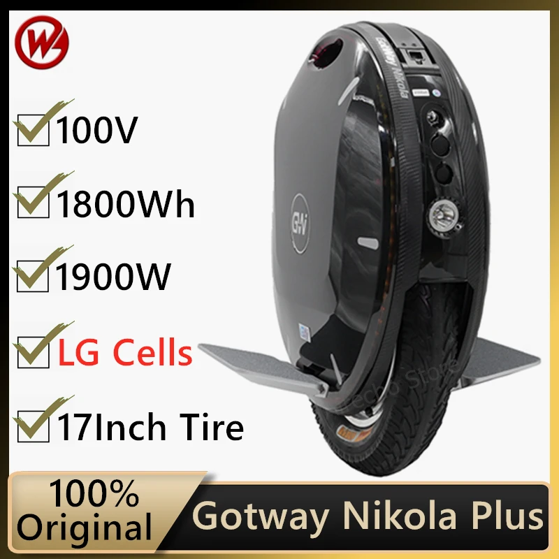 Original Begode Gotway Nikola Plus Unicycle 17 Inch 1900W Motor Electric Self Balance Scooter 100V 1800WH Monowheel scooter