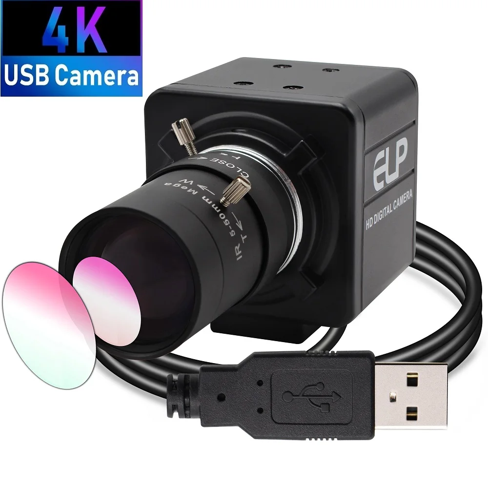 USB камера 4K высокоскоростная 3840x2160 Mjpeg 30fps с ручным зумом варифокальная UVC HD веб для