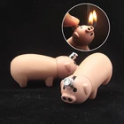 Креативная Бутановая Зажигалка в форме свиньи, фонарь Галка, персонализированный подарок, Заказная двойная Зажигалка в форме свиньи, дропшиппинг от поставщика