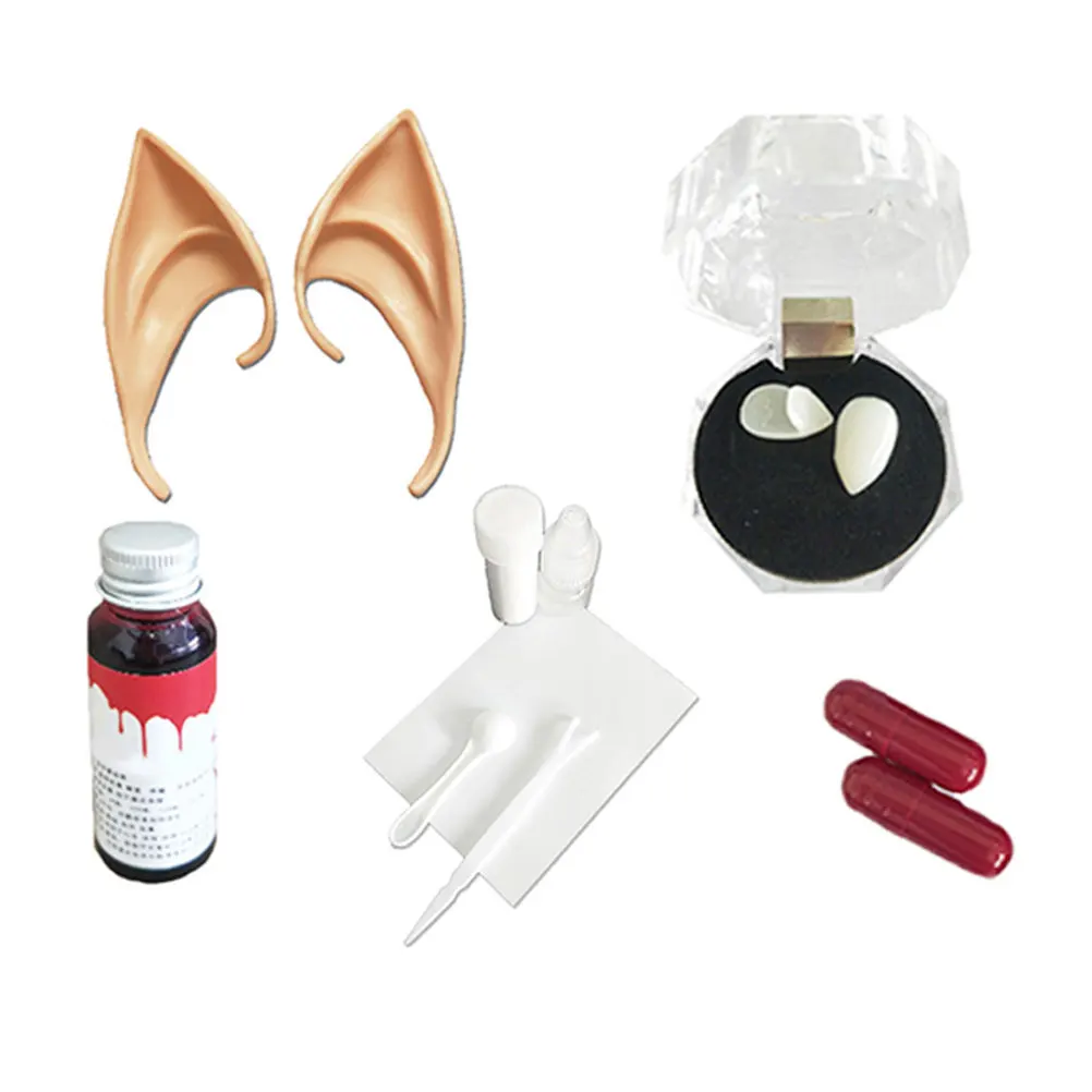 Новинка 2019 изысканные Зубы вампира ложные уши эльфа кровь вампир костюм для