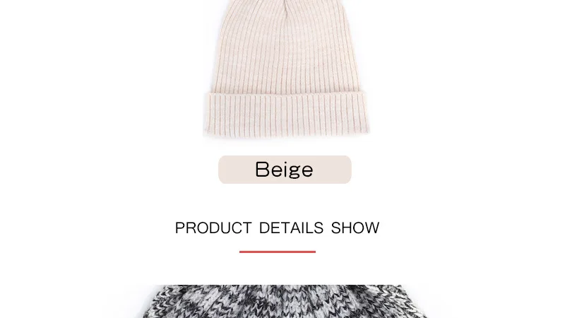 Fashion woman variegated knit hat autumn and winter warm high quality cotton hat Innocent cap ladies casual ski mask peas