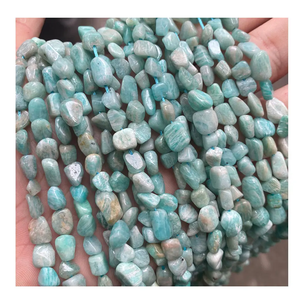 

Бусины неправильной формы из натурального камня зеленого амазонита, 6x8 мм, незакрепленные бусины свободного кроя из драгоценных камней, бра...