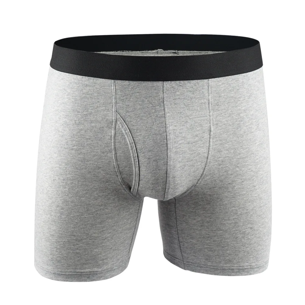 

Men Sports Boxers Pure Cotton Breathable Comfortable Lengthen Boxers Solid Panties Mens Underwear High Quality Wholesale