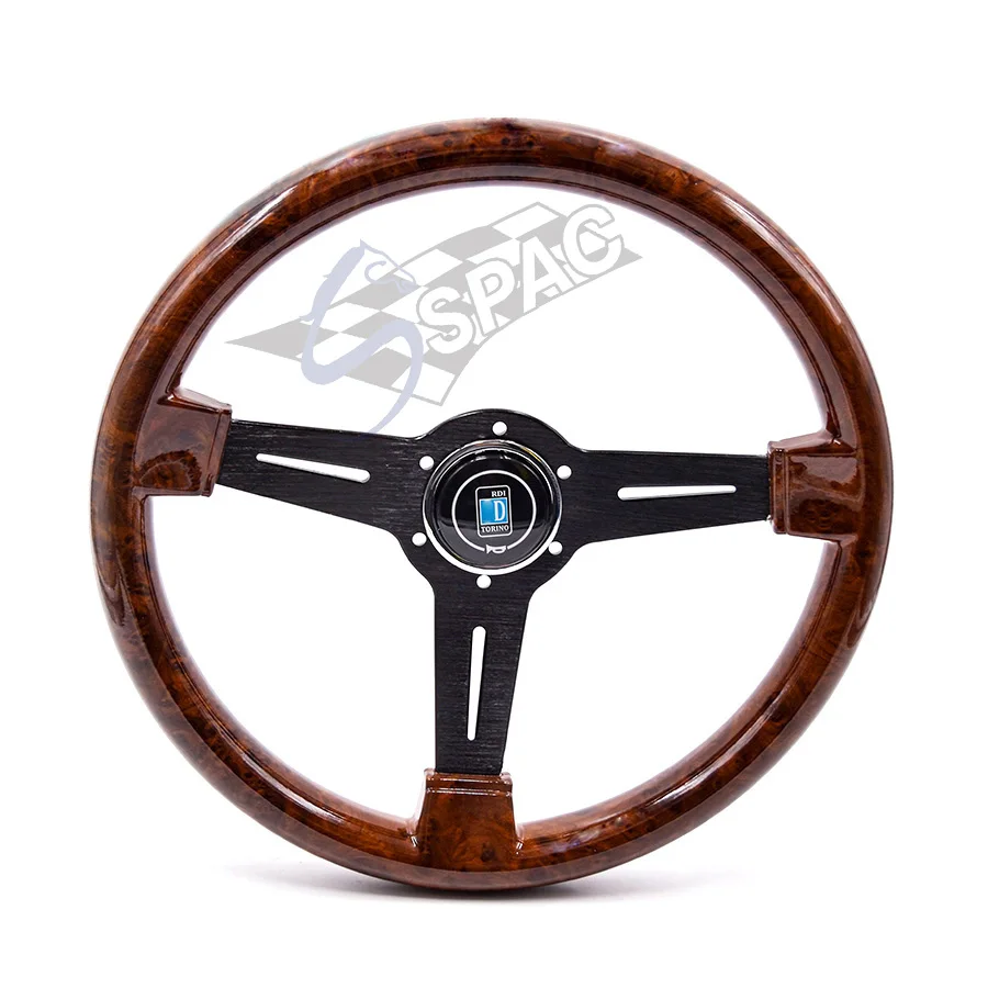 Универсальное деревянное рулевое колесо с черной рамкой высококачественное |