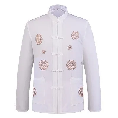 

Men Chinese Clothing Long Sleeve Male Chinese Clothing Kung Fu Wushu Shirts Linen Cotton Traditional Clothes Tops