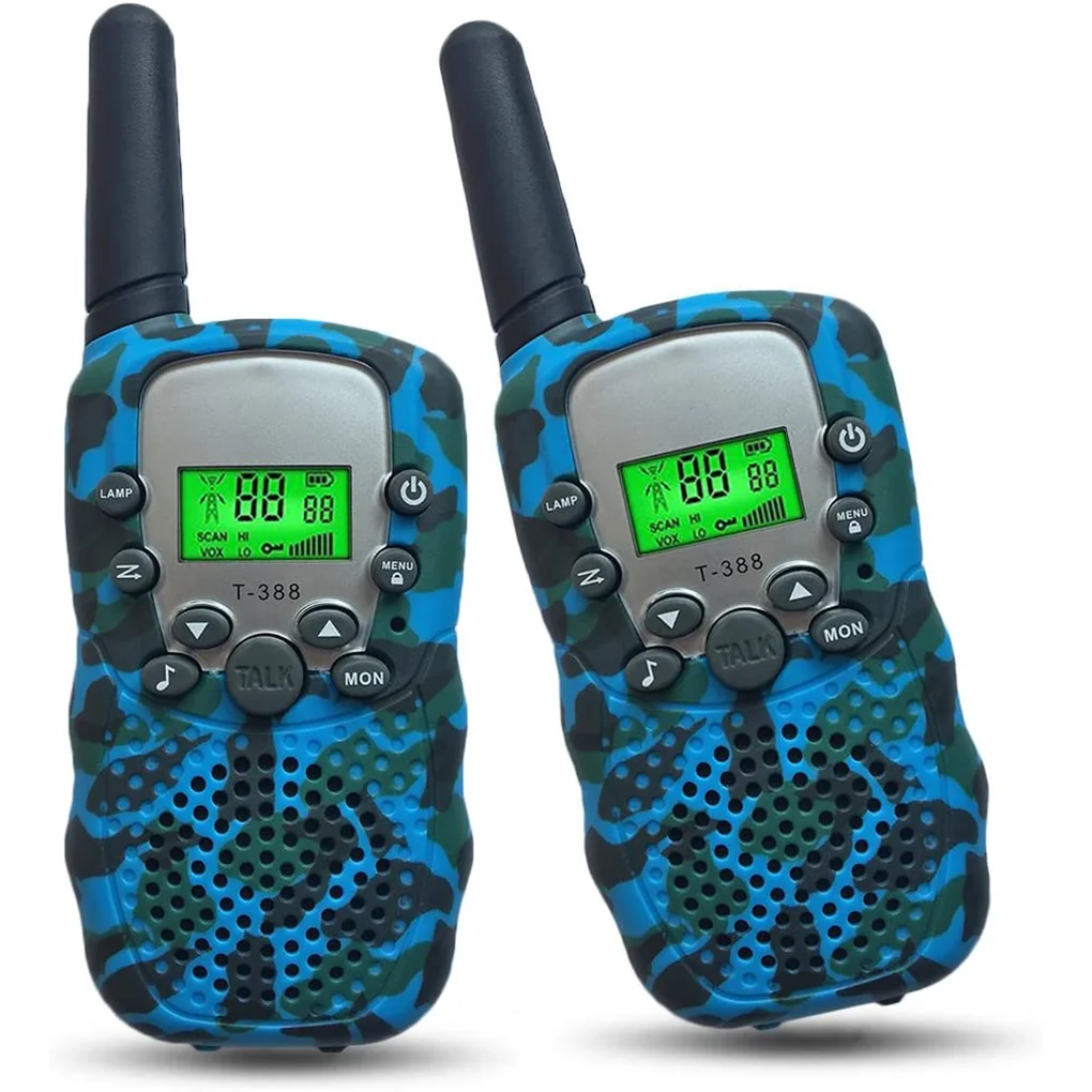 

1 Pair Kids Walkie Talkie LCD Display Two-way Radio with Buttons Children Intercom Toy EU 446MHz, Camouflage Pink