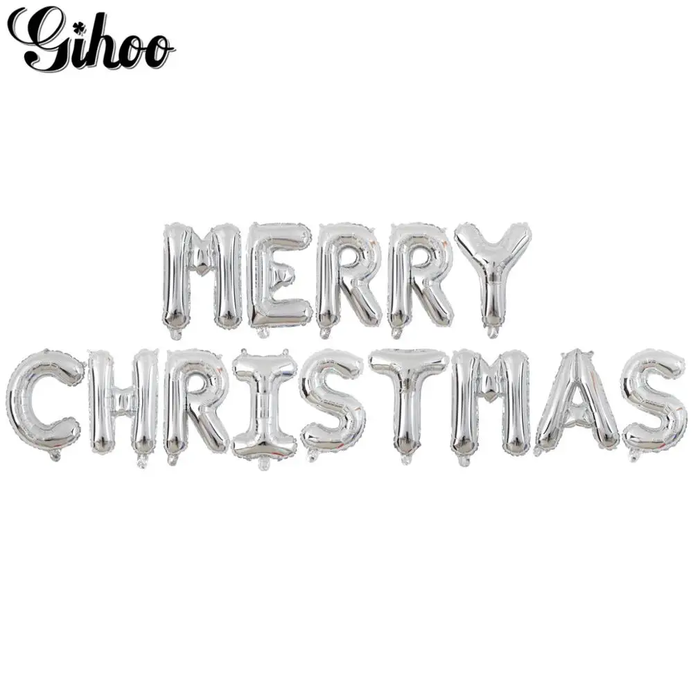 

1set Merry Christmas Letter Foil Balloons Set Home DIY Hanging Decor Christmas Party Decorations New Year Party Supplies Gifts