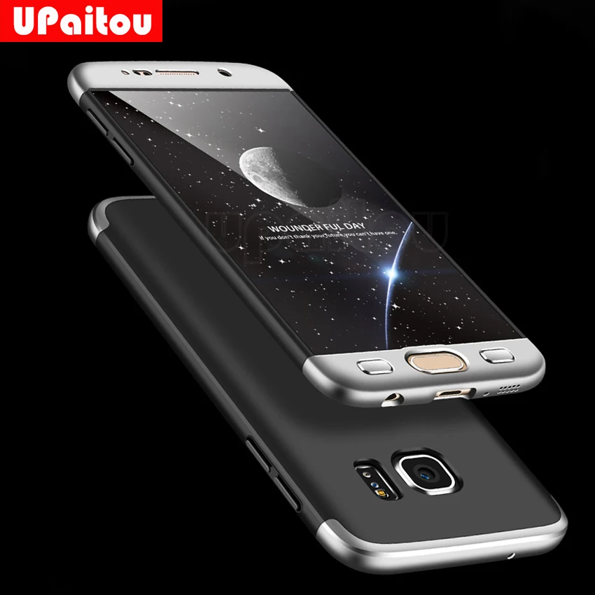 360 градусов полный чехол для Samsung Galaxy S7 S8 S9 S10 e Plus Note 9 8 A20 A20e A30 A40 A50 A70 3в1 PC Жесткий