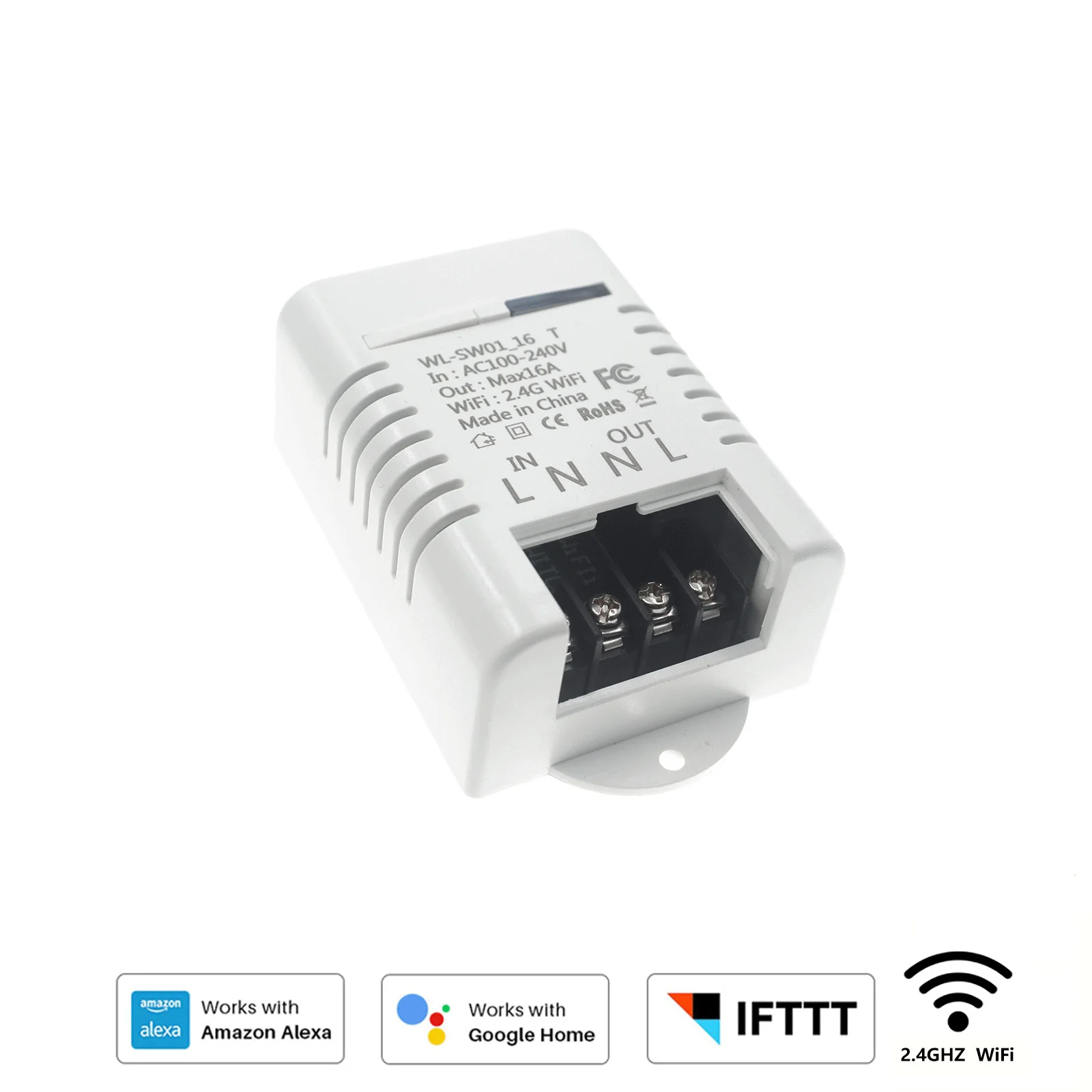

Smart wifi switch supports alexa/Google voice control lamp remote control Smart switch